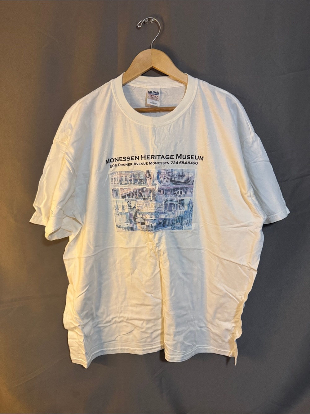 Monessen Heritage Museum White Graphic T-Shirt